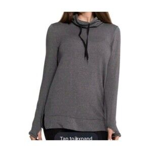 Cuddl Duds Ultra Cozy Thermal Shirt Small Heater Charcoal Thumbholes